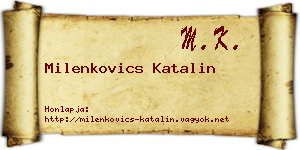 Milenkovics Katalin névjegykártya