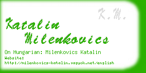 katalin milenkovics business card